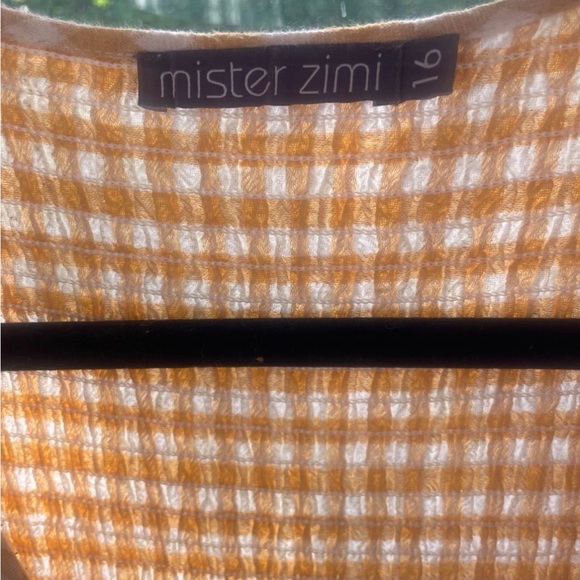 Mister Zimi Mustard Check Long Sleeve Dress - Picture 3 of 4